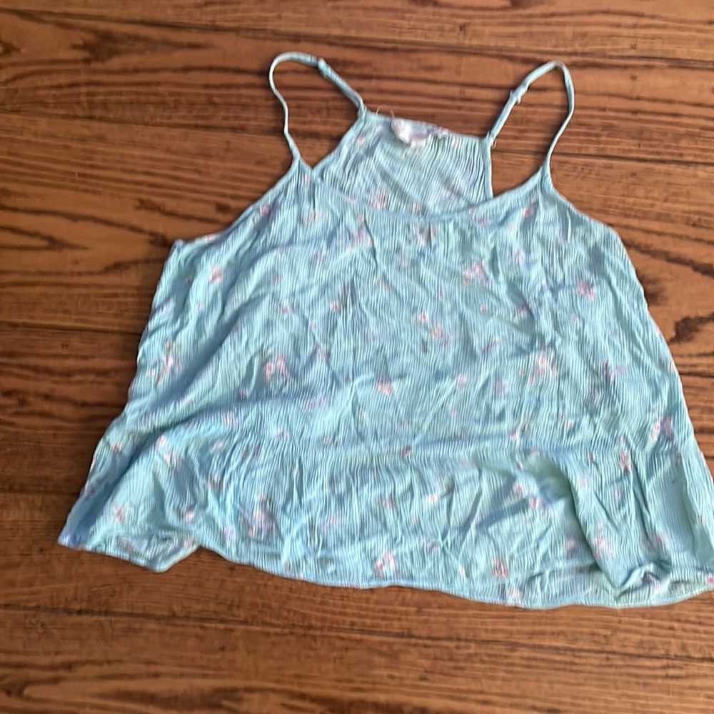 Floral Blue Tank Top